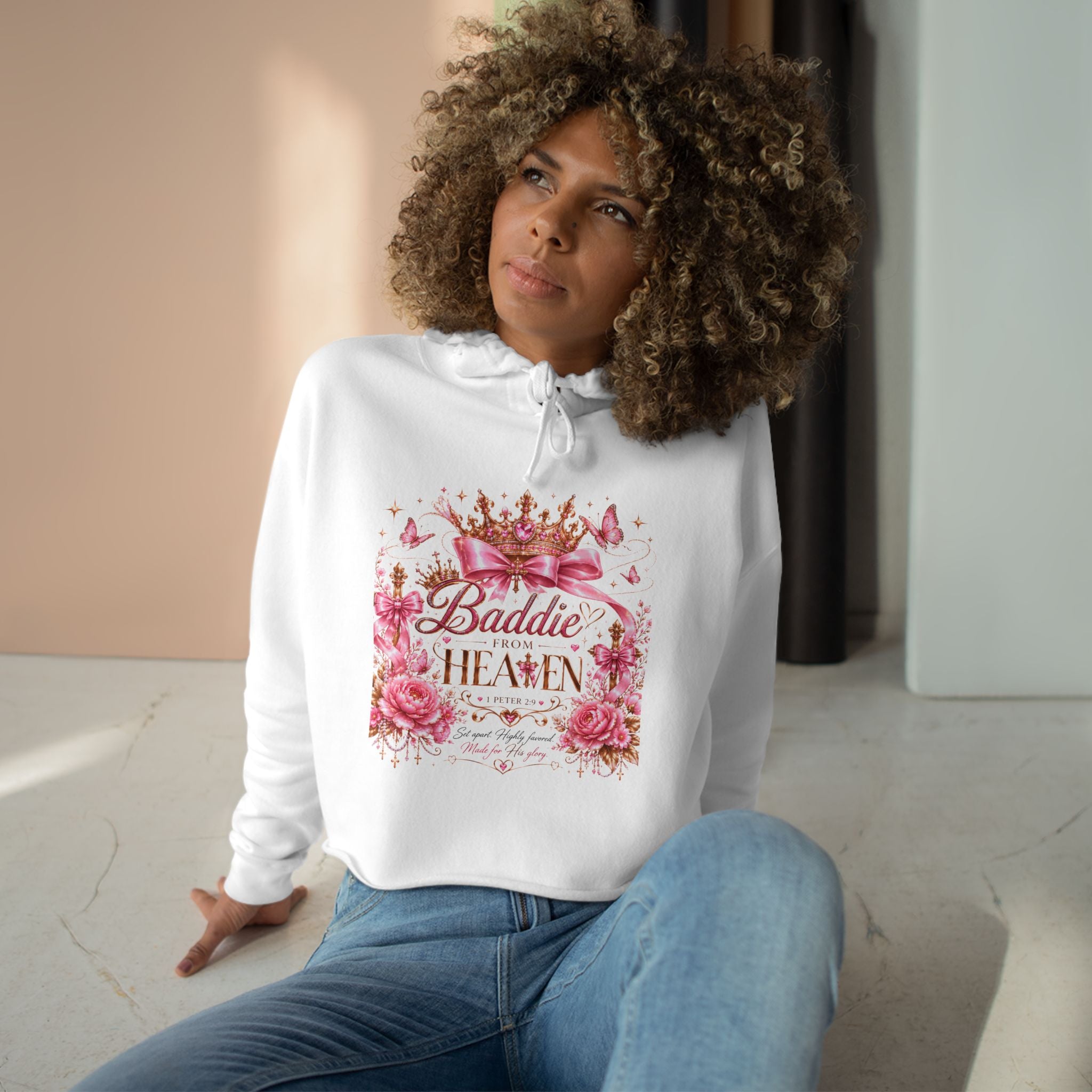 Baddie From Christ Cropped Sweatshirt
